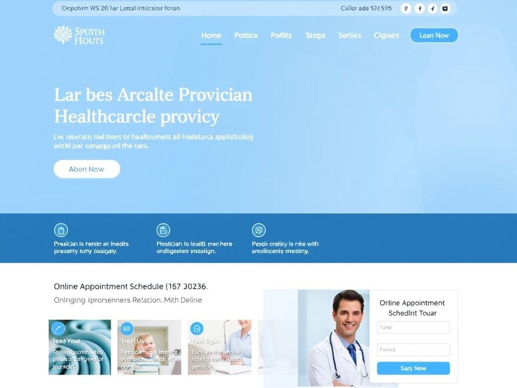 Healthcare provider website design with appointment scheduling Healthcare provider website design with appointment scheduling