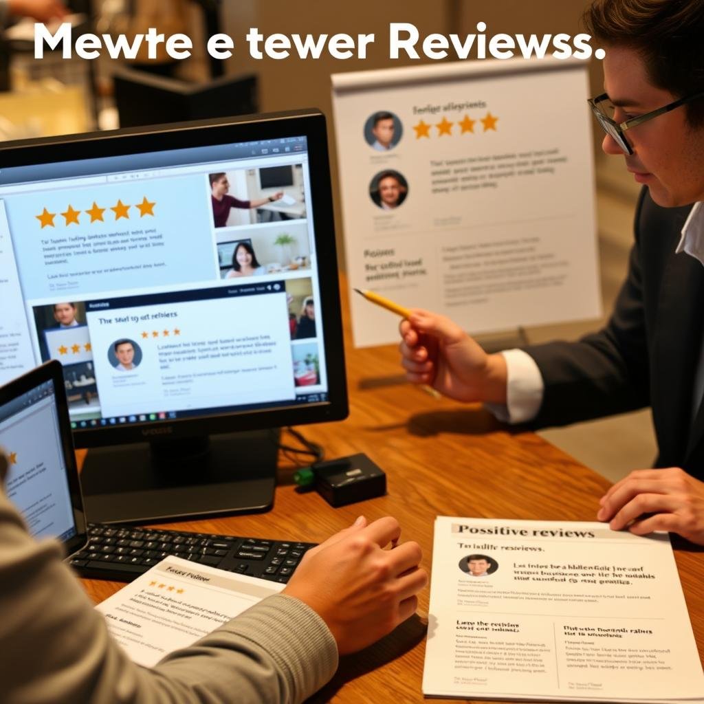 Marketing team leveraging positive reviews in promotional materials Marketing team leveraging positive reviews in promotional materials